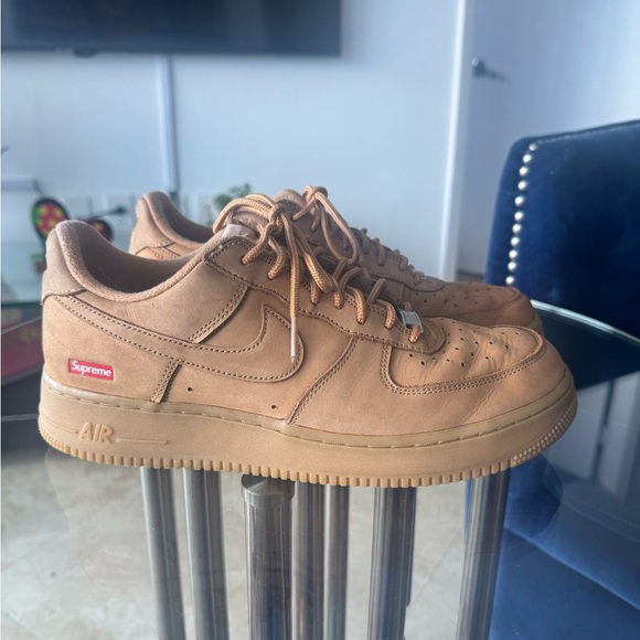 Supreme Brown Sneakers with Red Logo - Picture 2 of 4